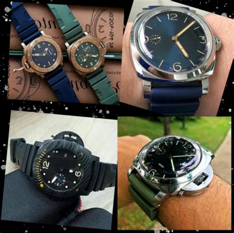 panerai rubber strap 24mm|Panerai radiomir rubber strap.